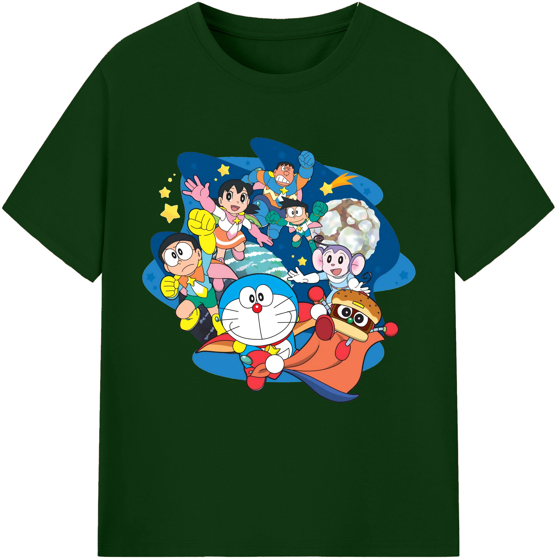 （画像用） ドラえもん Doraemon 綿100％半袖Tシャツ（フロントプリント）